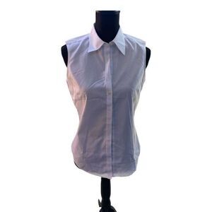 Brooks Brothers Sleeveless Fitted Supima Cotton Woman’s Shirt Size 4